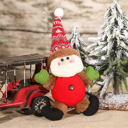

Christmas supplies creative lovely old man with light Snowman elk doll pendant Christmas Tree Decoration pendant doll