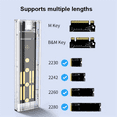 thumbnail image 3 of M.2 NGFF SATA Dual Protocol SSD Case Clear USB Type C 10Gbps PCI-E M2 SSD Transparent External Enclosure Hard Disk Box, 3 of 6
