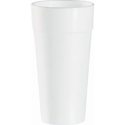 EcoQuality 24 oz Tall White Insulated Foam Drinking Cup Single Use Disposable for Drinks Coffee Tea Juice Soda Espresso Latte Cooler Water Cups (50)
