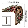 thumbnail image 3 of Velmasee Door Frame Corner Decor, Christmas Woodland Animal Tree Hollow Door Toppers, Wooden Festive Design No-Drill Mount, Holiday Ornament for Xmas Home Door Frame Wall Party Decor, 3 of 7