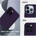 thumbnail image 3 of for iPhone 13 Pro Max Case, Silicone Upgraded [Camera Protection] Phone Case with [2 Screen Protectors], Soft Anti-Scratch Microfiber Lining Inside, 6.7 inch, Purple, 3 of 11