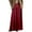Wine, variant on MIXUE Skirts For Women Summer Satin Solid Color A Line Elastic High Waist Casual Elegant Maxi Skirt Activewear,Red,S