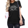 thumbnail image 3 of STARVNC Women Letter Printed Crew Neck Short Sleeve T-shirt, 3 of 7