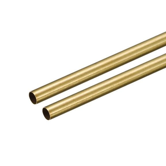 Uxcell 6mm OD 0.2mm Wall Thickness 250mm Length Brass Round Tube 2 Pack