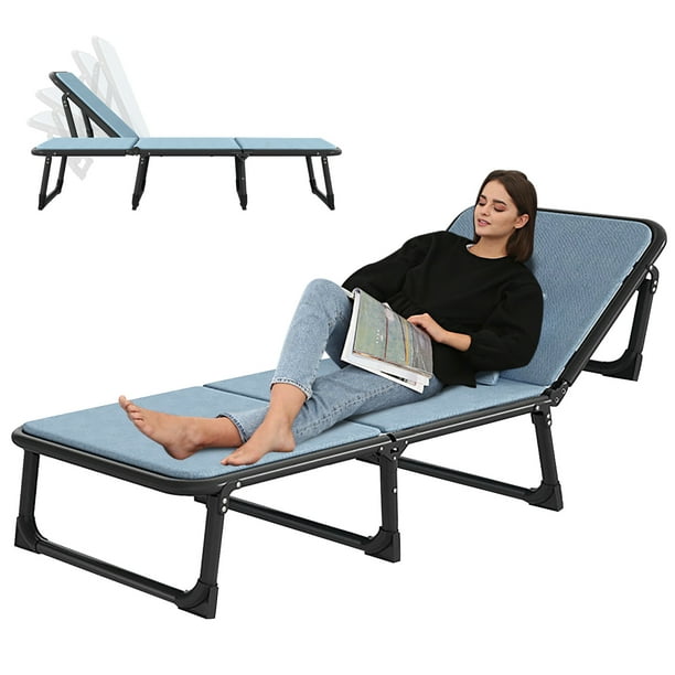 Slsy 6Fold Sleeping Cots with Pillow for Adults, Portable Folding Bed