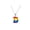 D, variant on Initial Necklaces for Women Men Stainless Steel Capital Letter Pendant Lgbt Rainbow Pride Choker Alphabet H