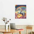 thumbnail image 2 of Sheronv Unicorn Rainbow Clouds Fine Art Aesthetic Poster Print Wall Painting for Living Room Bedroom Home Office Wall Decor 12x16 in, 2 of 5