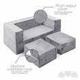 thumbnail image 7 of Milliard Grey Kids Couch - Modular Kids Sofa for Toddler and Baby, Velour Cover, 7 of 7