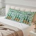 thumbnail image 4 of St. Patrick's Day Body Pillow Covers 20"x54", Gnomes Shamrock Clovers Blue Stripes Soft Brushed Microfiber Breathable Throw Pillow Covers, Decorative Pillowcase with Zipper for Couch Sofa Bedroom, 4 of 9