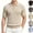 #01 Khaki, variant on Men's Knit Polo Shirts Short Sleeve Textured Stretchy Tops Old Money Style Casual Vintage Golf Shirts ,XXL,Black