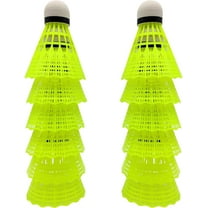 12Pcs Green Badminton,Plastic Shuttlecocks for Badminton Set,Great Stability ＆ Durability Indoor,Outdoor Sports Hight Speed Training