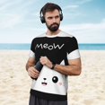 thumbnail image 4 of Wukai Cat Meow Print Men's Short-Sleeved Mesh T-Shirt,Quick-Dry Short Sleeve Workout T-Shirt-, 4 of 8