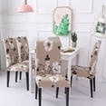 thumbnail image 3 of 6 Pcs/Set Soft Stretchable Dining Chair Covers with Printed Floral Patterns,Spandex Banquet Chair Seat Protector Slipcovers for Holiday Home Party, Hotel, Wedding Ceremony (Style 28), 3 of 6
