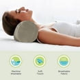 thumbnail image 3 of Hemp Fabric 4x12" Neck Roll Pillowcase - Soft Washable Neck Pillow Cover - Made in USA, Natural, 3 of 9