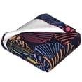 thumbnail image 4 of Bingfone Colorful Shells Print Flannel Fleece Blanket Throw Blanket For Bed,Sofa,Couch,Travel,Camping(80"X60"), 4 of 9