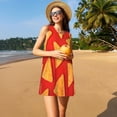 thumbnail image 3 of Fotbe Tortilla chips Vestido de Verano sin Mangas para Mujer – Vestido Midi Línea A, Estilo Camiseta Floral, Vestido Playero Casual y Fluido, 3 of 7