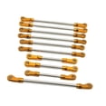 thumbnail image 4 of KLKCMS 10 Pieces Steering Linkage Servo Link Pull Rod Remote Control Car Parts Upgrades Kits for 104020 104006 1/10 RC Crawler Model gold, 4 of 9