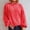 Red, variant on POROPL Fall Sweaters for Women Lantern Sleeve Crew Neck Sweater Casual Knitted Size S-L