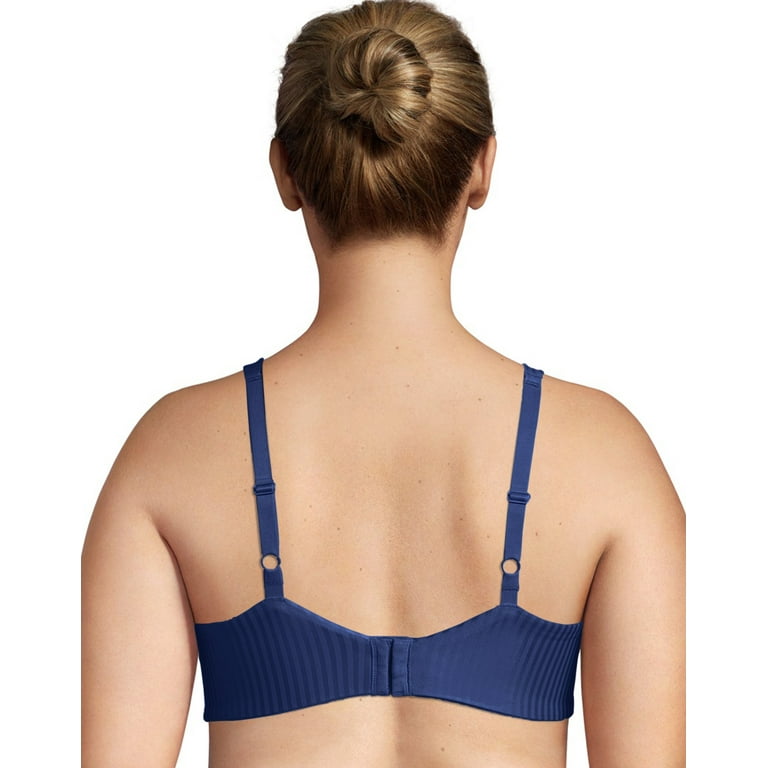 Playtex Secrets All Over Smoothing Seamless Full-Coverage Underwire T-Shirt  Bra for Full-Figures In The Navy 42B Women's 
