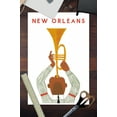 thumbnail image 2 of New Orleans, Louisiana, Horn Player (12x18 Wall Art Poster, Room Decor), 2 of 3