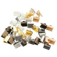 thumbnail image 1 of 750PCS 6mm Plated Ribbon Ends Fastener Clasps Textured Crimp End Clamps Cord Ends Buckles Zipper Clips DIY Jewelry Accessories, 1 of 8