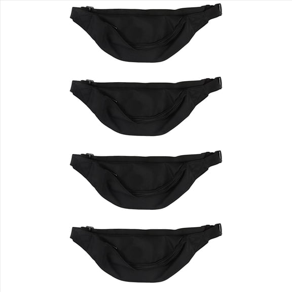 4X Bag Fanny Pack Hip Waist Festival Money Pouch Belt Wallet Sport Holiday Kids Black,4 x Bag,Black