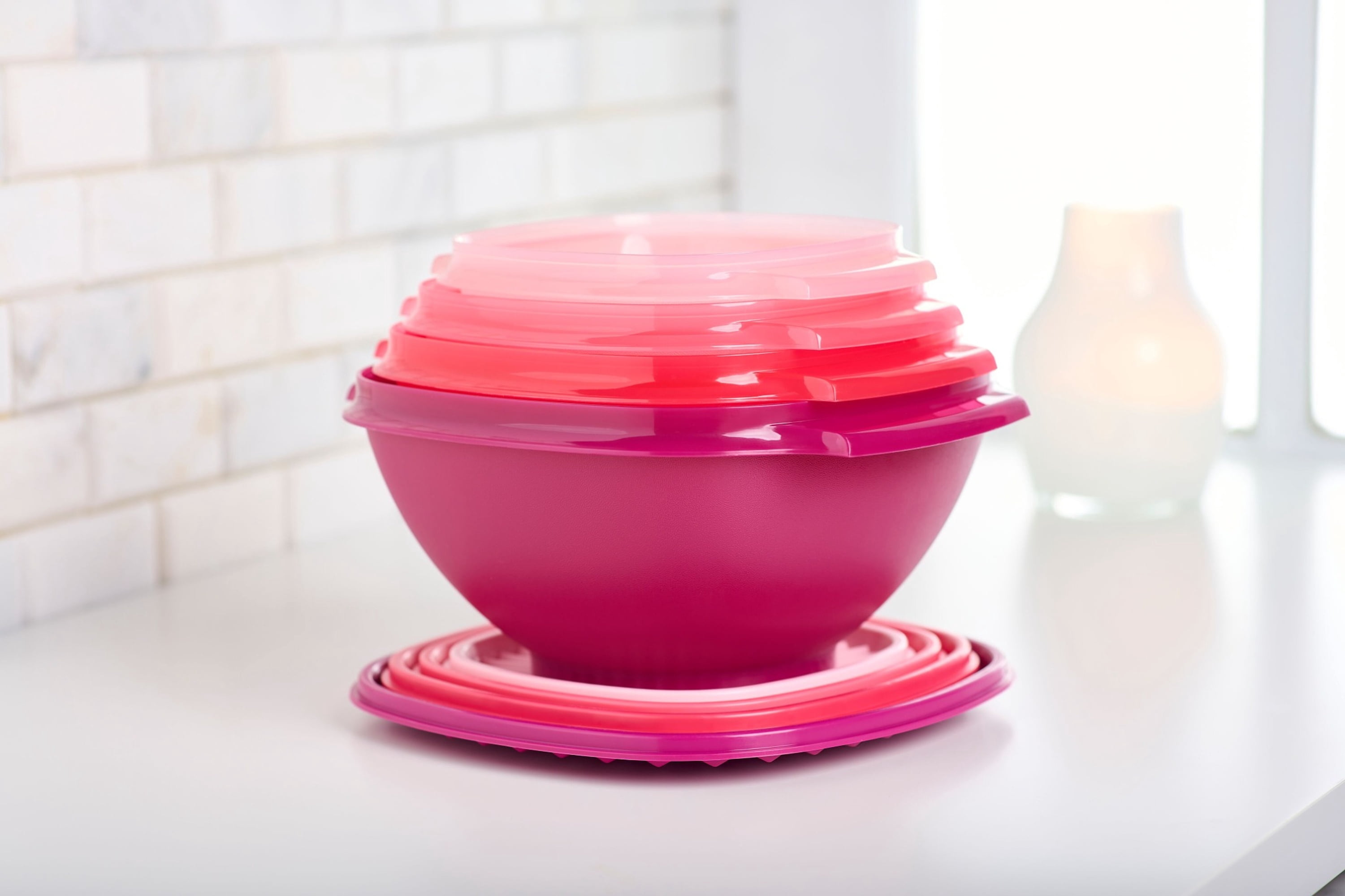 Tupperware Heritage Food Storage Containers with Lids, Pink (36 Count)