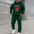 thumbnail image 5 of Jogging Suits for Men Casual Jogging Gym Sweat Suits Comfy Casual Athletic Set Men's Fashion, Dark Green, Size XXL, 5 of 5