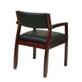 thumbnail image 3 of OSP Home Furnishings Napa Mahogany Brown Guest Chair with Black Bonded Leather, 3 of 3