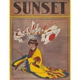thumbnail image 2 of William Stevens 12x14 Gold Ornate Wood Frame and Double Matted Museum Art Print Titled - Sunset Magazine (ca. 1900), 2 of 4