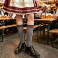 thumbnail image 4 of Yuanlong Womens Knee-High Socks Breathable Mesh Slid Color Thin Knit Stockings Ballet Style Casual Hosiery, 4 of 4