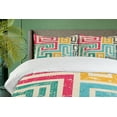 thumbnail image 4 of Ambesonne Indie Duvet Cover Sets, Vintage Spiral Colorful, 2-King, Multicolor, 4 of 6
