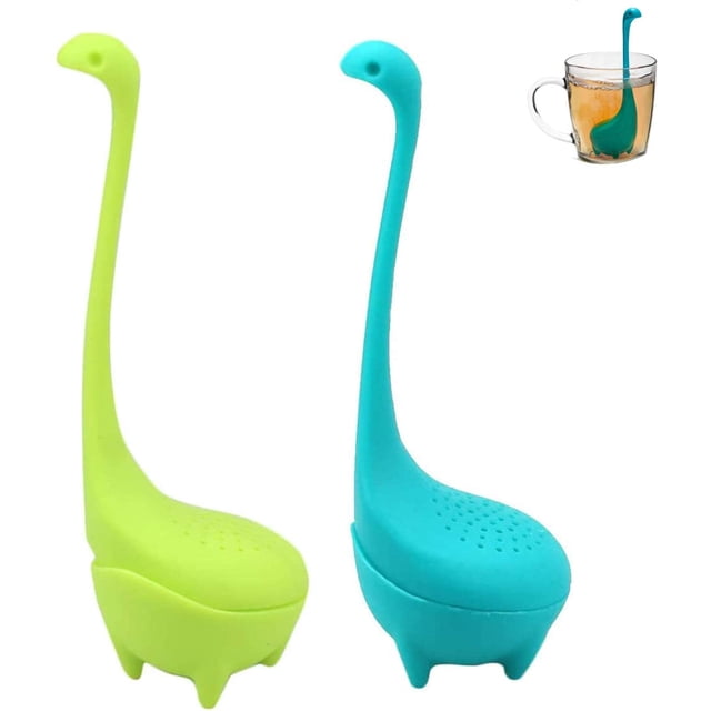 Infusores de té, (paquete de 2) Filtros de té Silicona de grado alimenticio Hojas sueltas Té de hierbas Té de flores Colador lindo Difusor de filtro de moda azul BANYUO Hogar