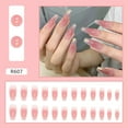 thumbnail image 1 of Uñas postizas a presión, uñas postizas europeas, uñas postizas a presión, con sellado UV, uñas brillantes, cobertura total, uñas postizas artificiales, uñas para mujeres, 1 of 5