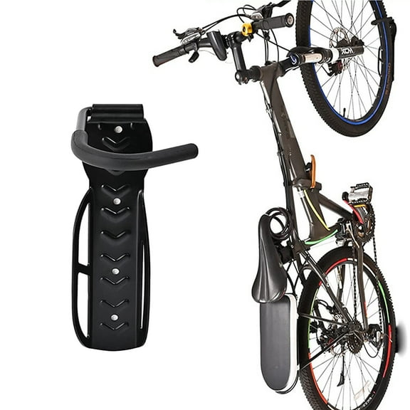 KANCOKIT 1PCS Bike Rack Wall Mount, Vertical Bicycle Hanger Hook, Heavy Duty Bike Storage Holder for Indoor Garage Holds up to 67 lb, Black
