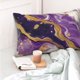 thumbnail image 4 of Fotbe Purple Gold Marble Swirls Funda de Almohada Decorativa Estilo Occidental, Lujo en Algodón, Fundas para Almohadas King, Cojín Estampado para Decoración del Hogar-14"x20", 4 of 6