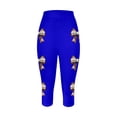 thumbnail image 3 of MKLEKYY Vestido deportivo para mujer, mallas deportivas con estampado de rugby, pantalones de yoga, leggings capri, 3 of 3