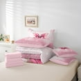 thumbnail image 6 of Castle Fairy Flying Crystal Butterfly 7Pcs Bedding Comforter Set for Teens Women Men,Abstract Splash Queen Bedding Sets Super Cozy,Bling Glitter Queen Sheet Sets,Super Cozy Room Decor, 6 of 8