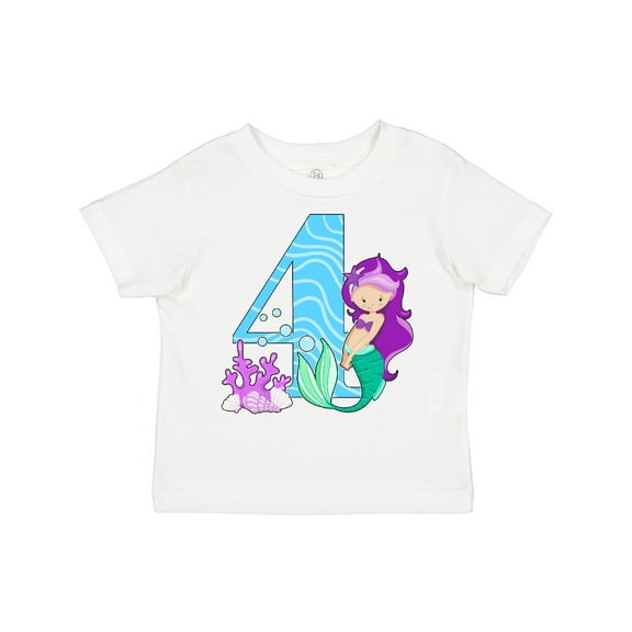 Inktastic Fourth Birthday Mermaid Girls Toddler T-Shirt
