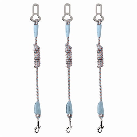 3PCS Reflective Dog Seat Belt Leash Pet Car Safety Harness For Dogs