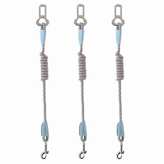 3PCS Reflective Dog Seat Belt Leash Pet Car Safety Harness For Dogs