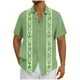 thumbnail image 1 of Mens Casual Botón Arriba Camisas Manga Corta Vintage Boliche Cuba Playa Camisas de Verano Botón Arriba, 1 of 5