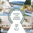 thumbnail image 6 of Navy Blue Whale Outdoor Rug for Patio/Deck/Porch, Non-Slip Large Area Rug 3 x 5 Ft, Summer Coastal Bubbles Ocean Waves Indoor Outdoor Rugs Washable Area Rugs, Reversible Camping Rug Carpet Runner, 6 of 8