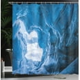 thumbnail image 4 of Ambesonne Blue Shower Curtain, Glacier Frozen Cave, 69"Wx84"L, Blue, 4 of 5