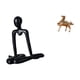 thumbnail image 1 of Figura de pensador, escultura de escritorio, adorno de caballo, estatua de animal, diseño abstracto, material resistente, adecuada para la decoración, 1 of 8
