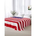 thumbnail image 5 of American Flag King Size Flat Sheet, Wrinkleproof & Fadeproof Cooling Flat Bed Sheet Only, Retro Rustic Stars And Stripes US Flag Breathable Soft Bedding Top Sheets 105 x 98 Inches, 5 of 8