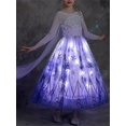 thumbnail image 3 of Disfraz De Reina De Hielo, Vestido De Malla LED Con Patrón De Nieve Para Niña, Trajes De Vestir Para Niños Para Navidad, Fiesta De Halloween, Actuación De Cumpleaños, Como Regalo (batería No Incluida), 3 of 4