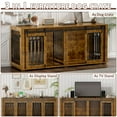 thumbnail image 6 of Dog Crate Furniture for 2 Dogs, 71" Large Dog Kennel Furniture, Steel Frame Double Dog Crate, 6 of 8