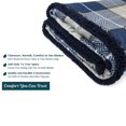 thumbnail image 4 of PAVILIA Premium Plaid Sherpa Fleece Bed Blanket Twin Size | Super Soft, Cozy, Plush, Lightweight Microfiber, Reversible Bed Blanket for Couch, Sofa, Bed, All Season (Navy Blue, 60 x 80 Inches), 4 of 7
