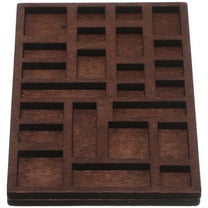 WEUVEB Dark Brown Wood Jewelry Organizer Stand with Multiple Compartments for , Bracelets, Earrings, and Accessories